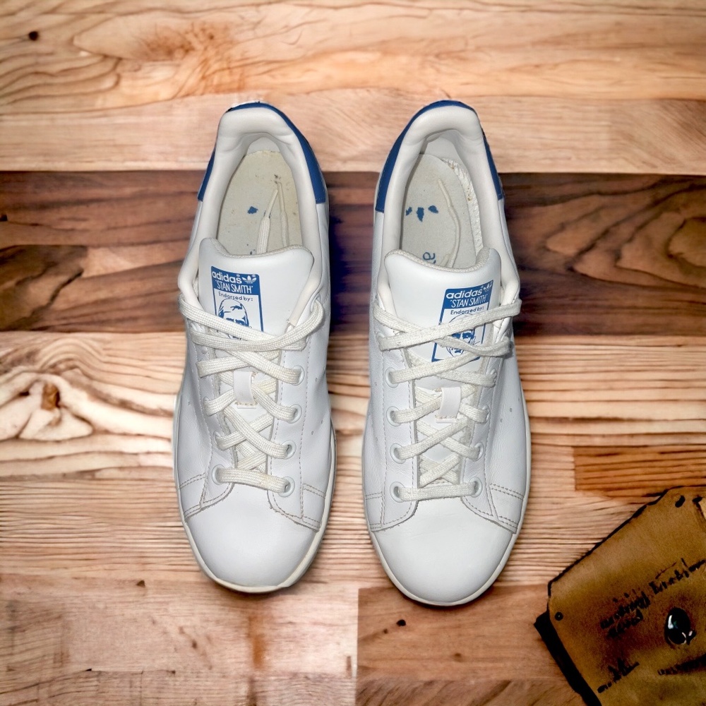 Adidas Originals Stan Smith Ortholite Trainers White Blue Skate Sneakers… - Picture 4 of 13